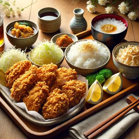 鶏の唐揚げ定食